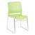 Chrome Sled Base Stack Chair w/ Perforated Seatback - Green Apple