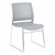Chrome Sled Base Stack Chair w/ Perforated Seatback - Gray