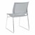 Chrome Sled Base Stack Chair w/ Perforated Seatback - Back View