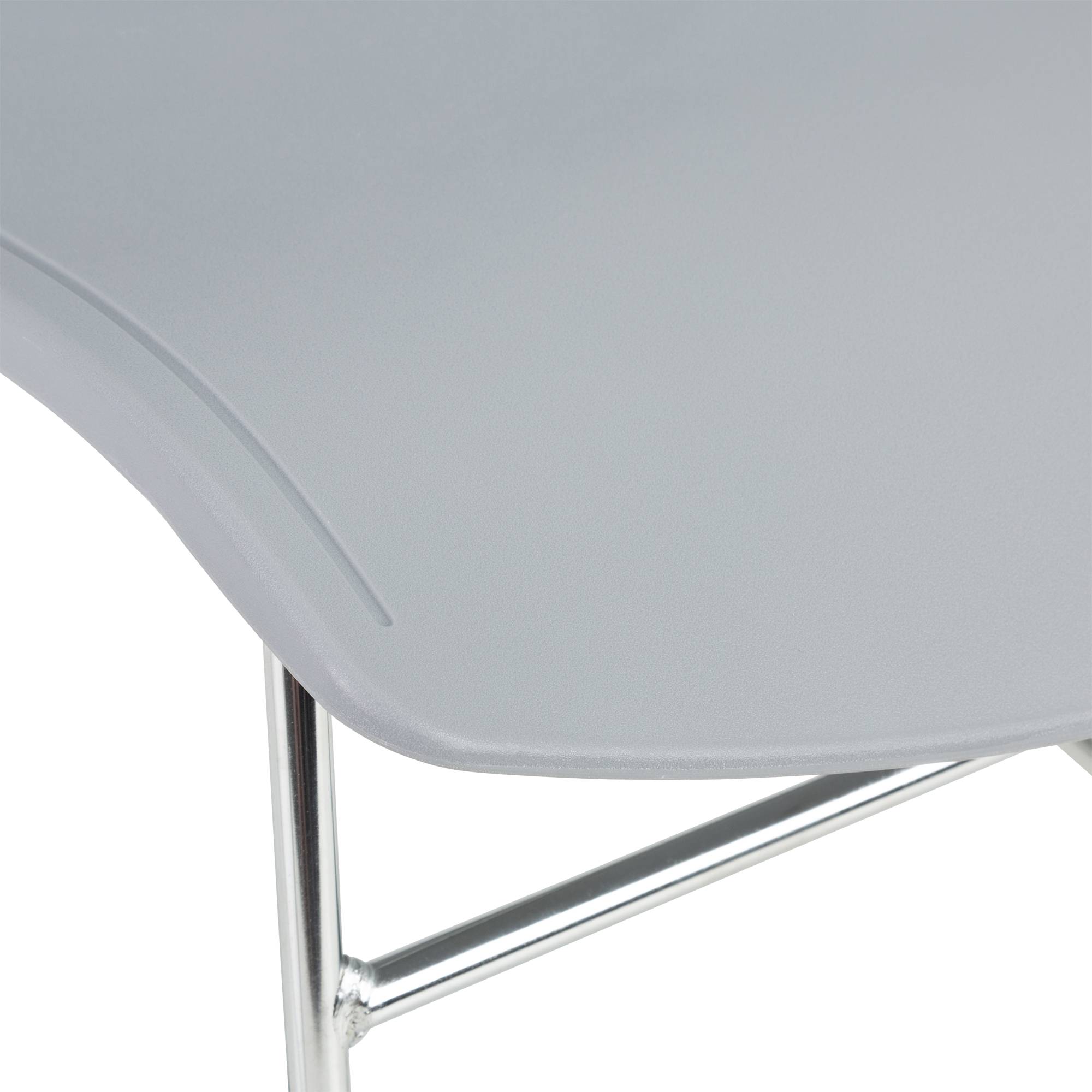 Chrome Sled Base Stack Chair w/ Perforated Seatback - Seat Detail