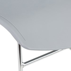 Chrome Sled Base Stack Chair w/ Perforated Seatback - Seat Detail