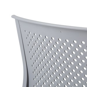 Chrome Sled Base Stack Chair w/ Perforated Seatback - Back Detail