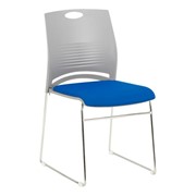 Chrome Sled Base Stack Chair w/ Padded Seat