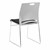 Chrome Sled Base Stack Chair w/ Padded Seat - Back View
