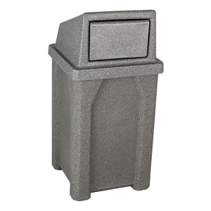 Granite Color Swing Door Plastic Trash Can w/ Liner - Light Granite
