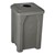 Granite Color Square Plastic Recycling Bin w/ Liner (4" Opening)