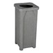 Granite Color Open Flat Top Plastic Trash Can w/ Liner
