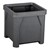 Granite Color Square Commercial Planter - Granite Black