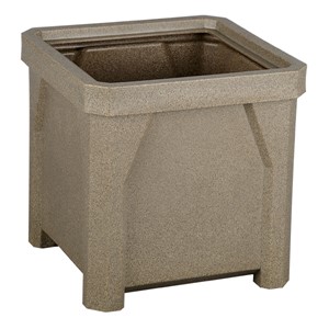 Granite Color Square Commercial Planter - Granite Sandstone