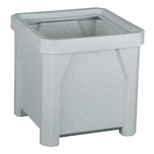 Granite Color Square Commercial Planter - Granite White