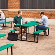 Blow-Molded Plastic Picnic Table - Green