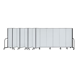 6' H Magnetic Whiteboard Tackable Portable Partition - 13 Panels