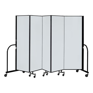 6' H Whiteboard Tackable Portable Partition - 5 Panels