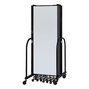 6' H Magnetic Whiteboard Tackable Portable Partition - Folded
