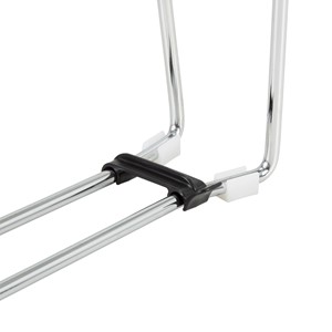 Chrome Sled Base Stack Chair w/ Perforated Seatback - Ganging Bracket Detail