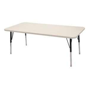 Rectangle Adjustable-Height Activity Table - Asian Sand Top & Edge