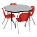 Clover Adjustable-Height Activity Table & Structure Series School Chair Set – 1 Table/4 Chairs