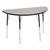 Half-Round Adjustable-Height Activity Table - Gray top w/ black edge band