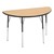 Half-Round Adjustable-Height Activity Table - Maple top w/ black edge band