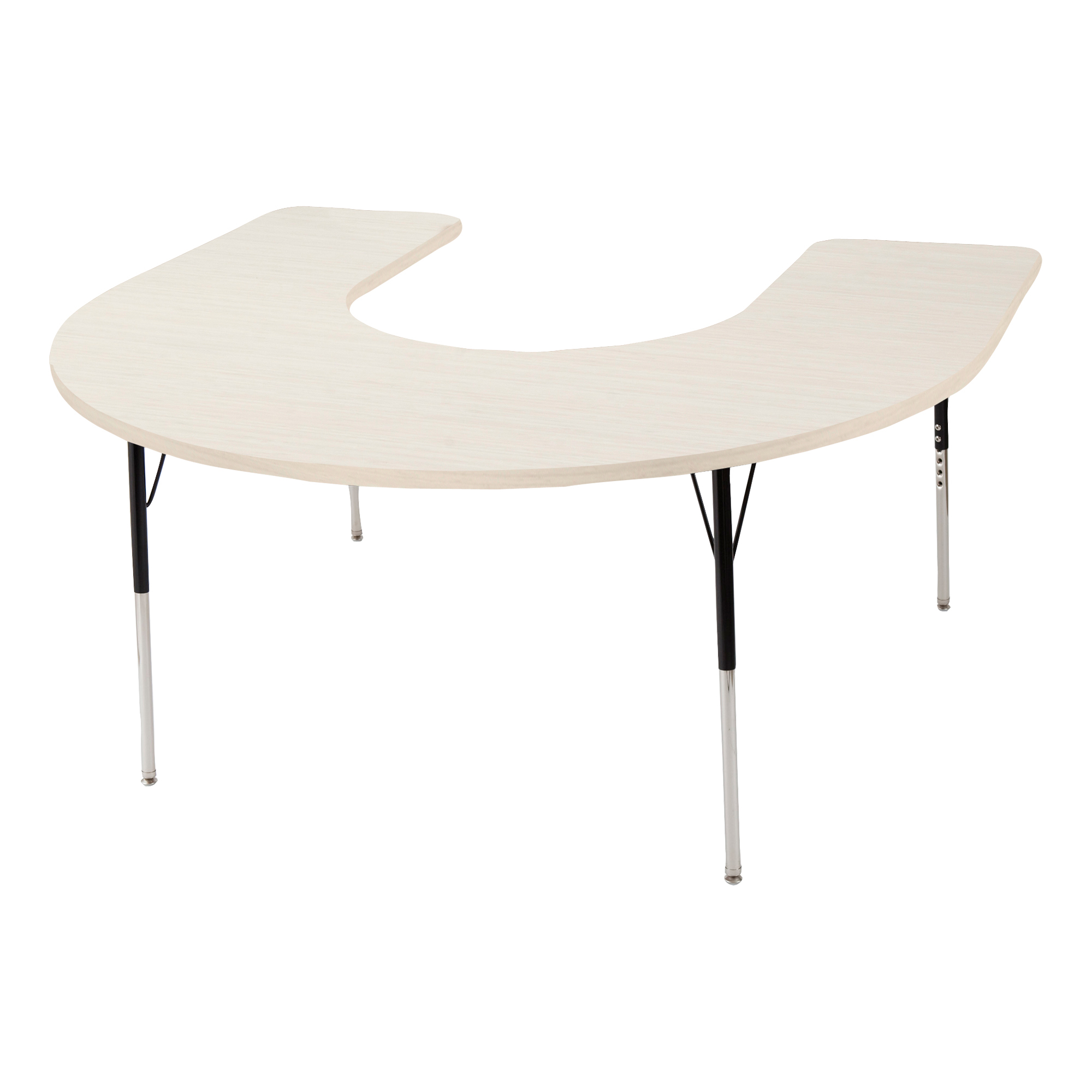 Horseshoe Table Adjustable Height - Asian Sand Top & Edge