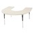 Horseshoe Table Adjustable Height - Asian Sand Top & Edge
