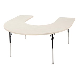 Horseshoe Table Adjustable Height - Asian Sand Top & Edge