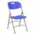 Heavy-Duty Indoor/Outdoor Blow-Molded Folding Chair - Blue
