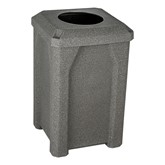Granite Color Square Plastic Recycling Bin w/ Liner