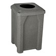 Granite Color Square Plastic Recycling Bin w/ Liner (10" Opening)