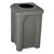 Granite Color Square Plastic Recycling Bin w/ Liner (10" Opening)