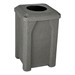 Granite Color Square Plastic Recycling Bin w/ Liner (10" Opening)