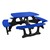 Decorative Square Recycled Plastic Picnic Table - Blue