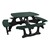 Decorative Square Recycled Plastic Picnic Table - Forest Green