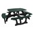 Decorative Square Recycled Plastic Picnic Table - Forest Green