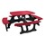 Decorative Square Recycled Plastic Picnic Table - Red
