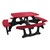Decorative Square Recycled Plastic Picnic Table - Red