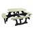 Decorative Square Recycled Plastic Picnic Table - Sand