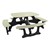 Decorative Square Recycled Plastic Picnic Table - Sand