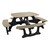 Decorative Square Recycled Plastic Picnic Table - Tan