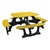 Decorative Square Recycled Plastic Picnic Table - Yellow