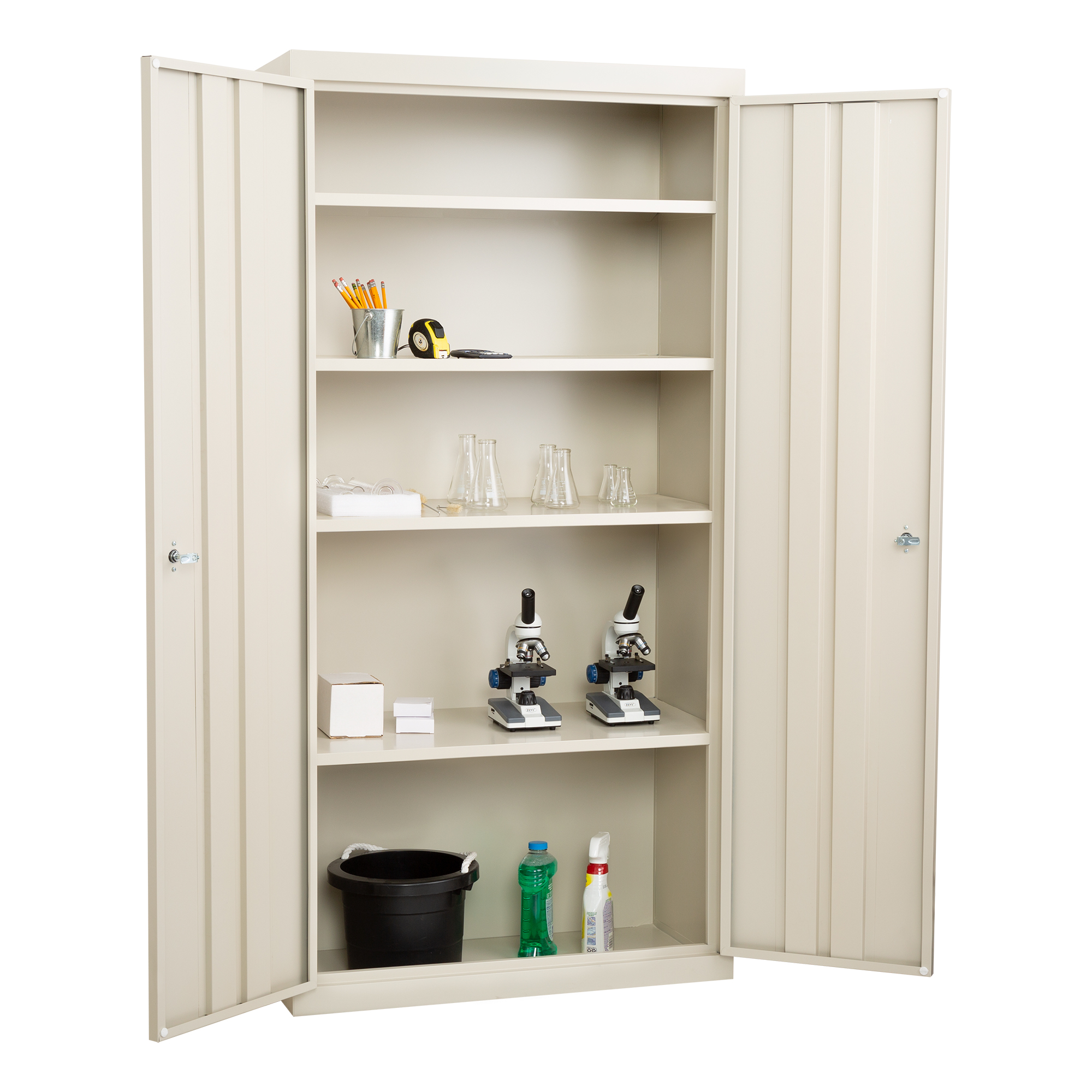 Heavy Duty Storage Cabinet w/ Fixed Shelves (36" W x 18" D x 72" H)