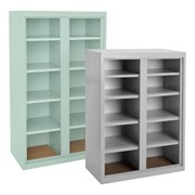 Metal Backpack Storage Cabinet w/ 10 Cubbies