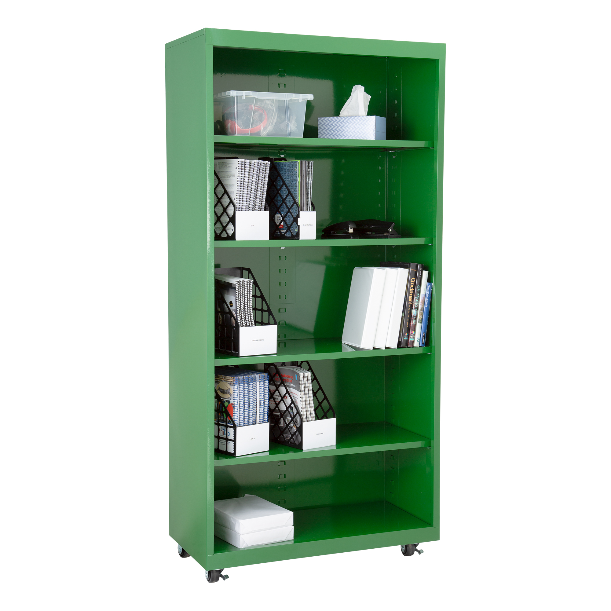 Heavy Duty Mobile Bookcase (75" H)