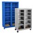 Mobile Metal Backpack Storage Cabinet w/ 10 Cubbies