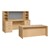Norwood Series Desk w/ Credenza and Open Hutch