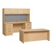 Norwood Series Desk w/ Credenza and Flipper Hutch