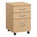 Norwood Series Three-Drawer Mobile File Pedestal