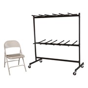 6600 Series Heavy-Duty Steel Folding Chair and Dolly Package