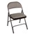 6600 Series Heavy-Duty Folding Chair w/ Fabric Upholstered Seat & Back - Gray/black fabric & black frame