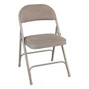 6600 Series Heavy-Duty Folding Chair w/ Fabric Upholstered Seat & Back
